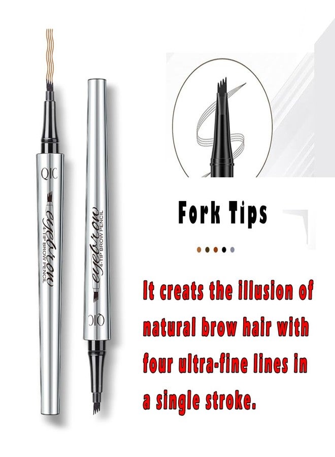 Linble 5 Colors Hair-like Strokes Eyebrow Pen, Mimics Natural Eyebrow Liquid Microfilling, Eye Brow Makeup by “Linble” (#1 Brown) - Image 3